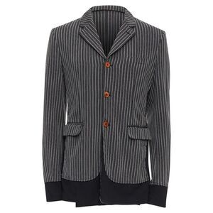 Pre Loved Comme Des Garcons Vintage Striped Button Blazer Men grey | grey